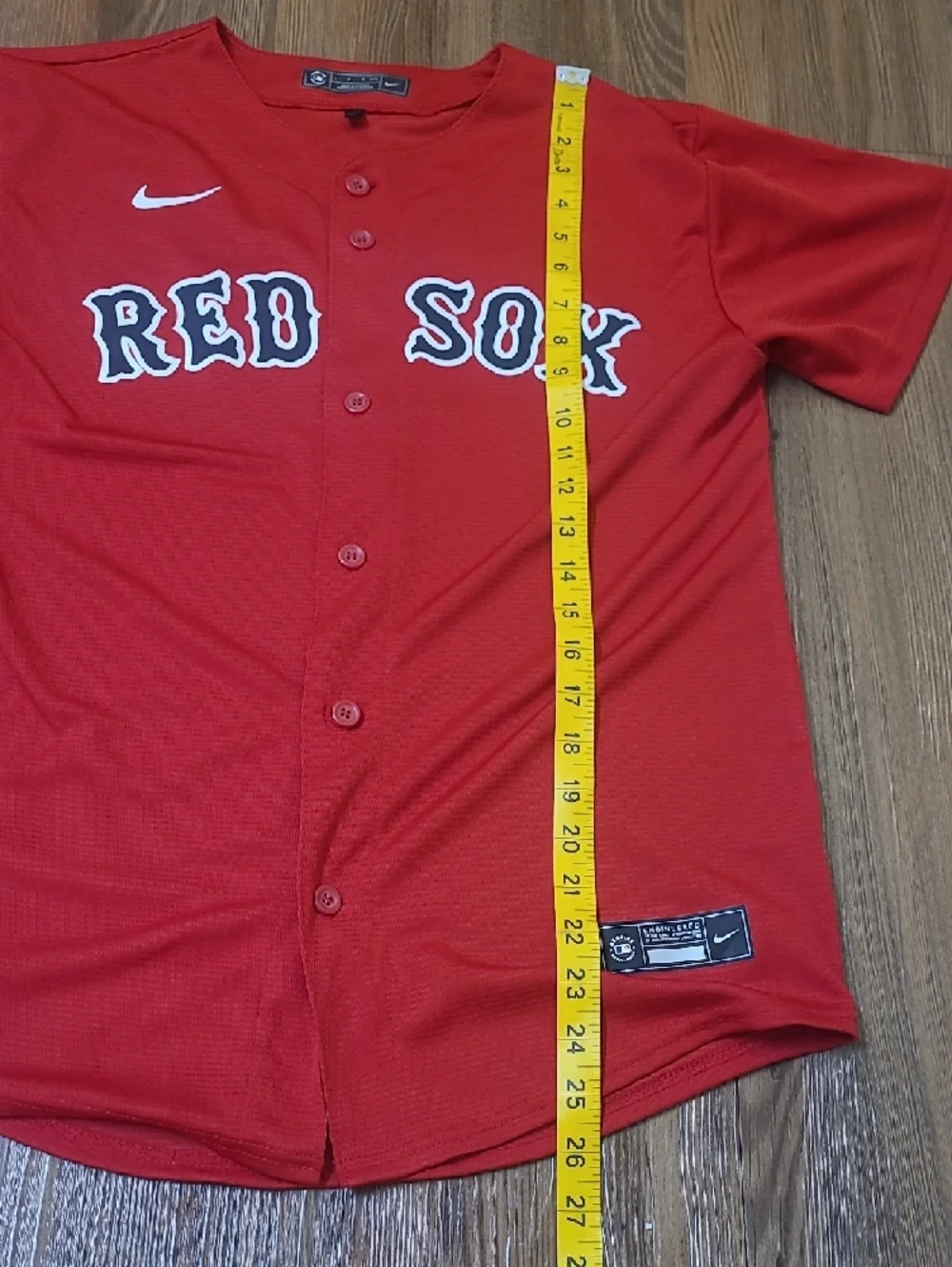 Nike Red Boston 'RED SOX' Button-Front Baseball Jersey - Picture 8 of 16